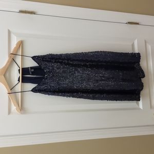 Express sequin navy dress xs